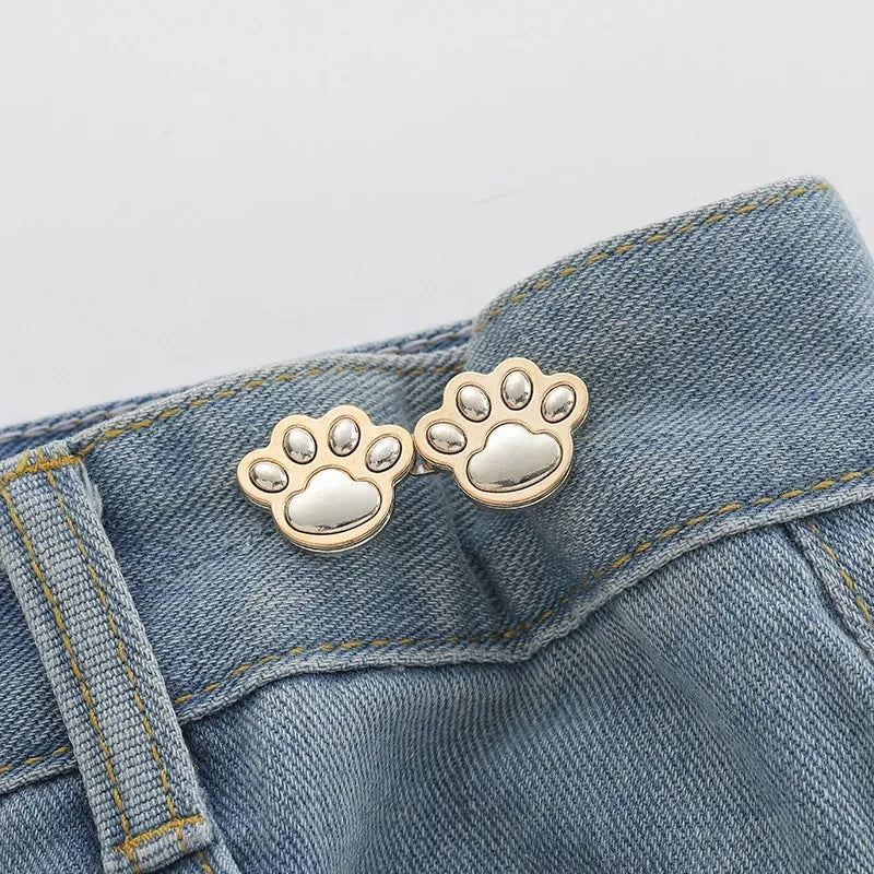 Adjustable Jeans Waist Button Tighteners – 1 Pair No-Sew Waist Adjuster Clips