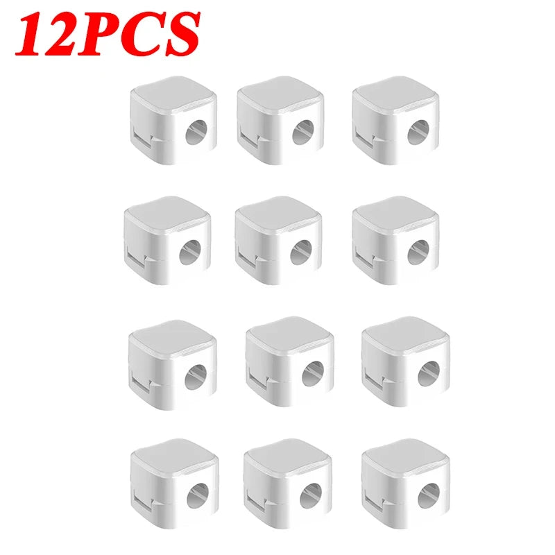 Magnetic Cable Organizer Clips – Adhesive Cord Holder for Desk & Home