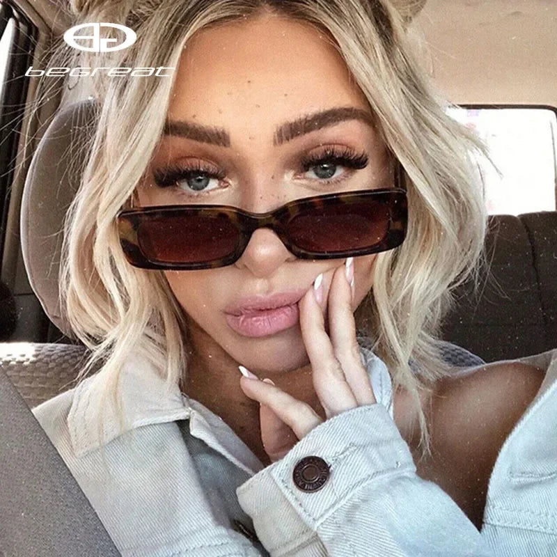 Retro Rectangle UV400 Sunglasses – Vintage Fashion Eyewear for Women & Men