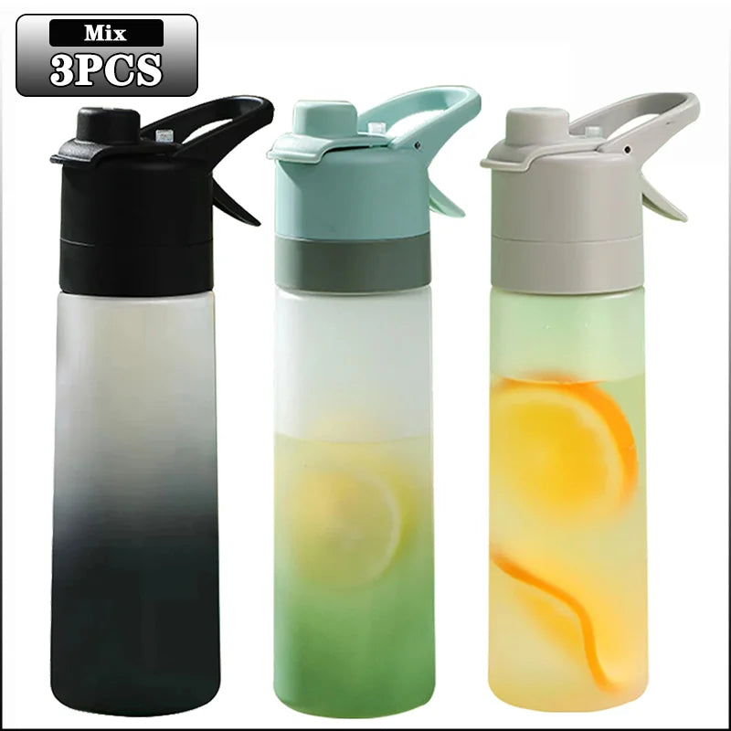 2-in-1 Spray Mist Water Bottle – 650ml Hydration Bottle