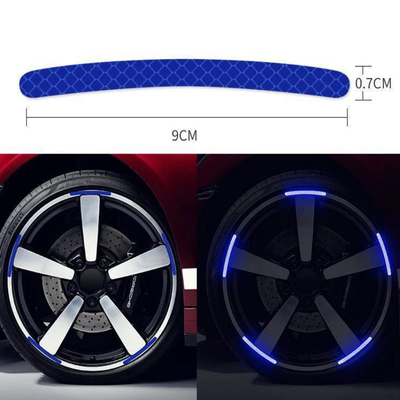 Reflective Car Wheel Rim Stickers – 20-Piece Set