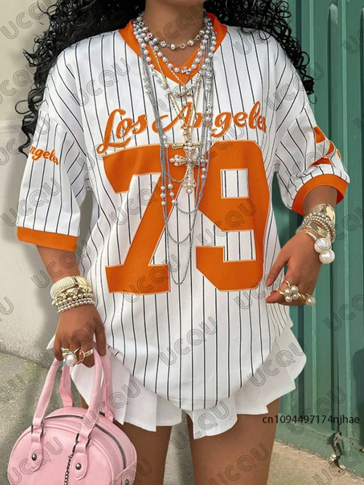 Women’s Los Angeles 79 Oversized Football Jersey T-Shirt