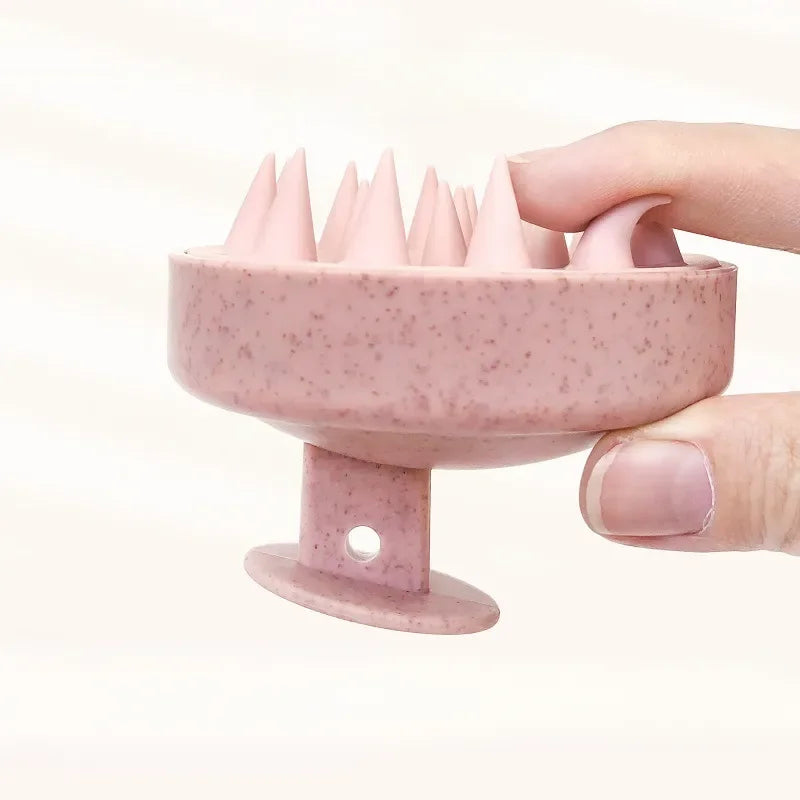Silicone Shampoo Scalp Massage Brush – Hair & Body Exfoliating Scrubber