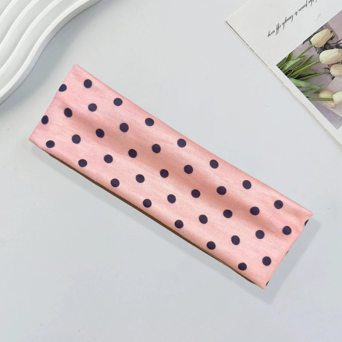 Y2K Retro Polka Dot Stretch Headband