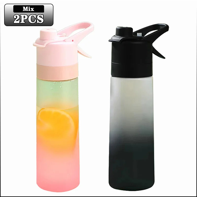 2-in-1 Spray Mist Water Bottle – 650ml Hydration Bottle