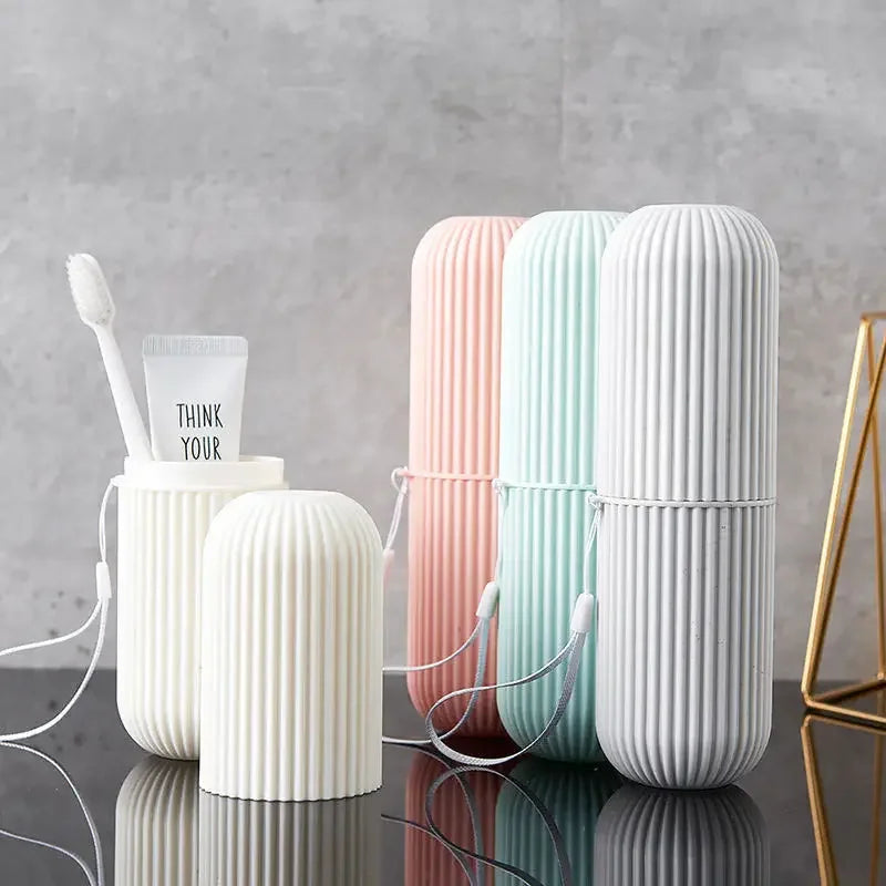 Portable Travel Toothbrush & Toothpaste Holder Case – Protective Dental Storage Organizer