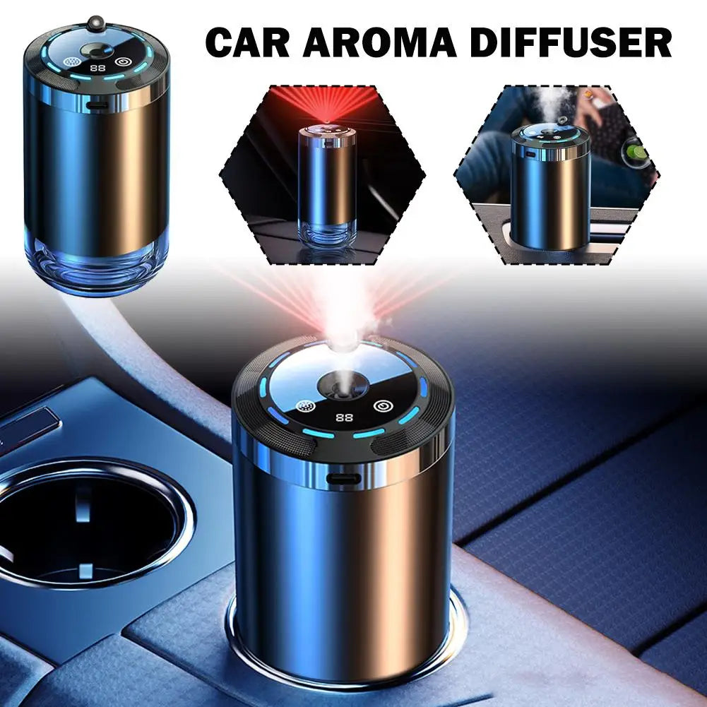 Car Aroma Diffuser & Humidifier – 5 Mist Modes with Essential Oil