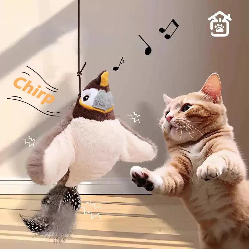 Interactive Automatic Rolling Cat Ball with Moving Tail – Rechargeable Smart Pet Toy