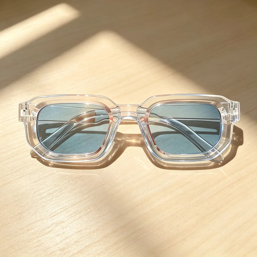 6-Piece Retro Rectangle Sunglasses Set – Lightweight Fashion Eyewear for Women & Men
