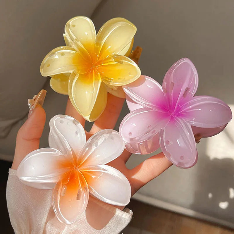 AURELLE Bohemia Flower Hair Claw Clip – Large Women's Fashion Hair Accessory