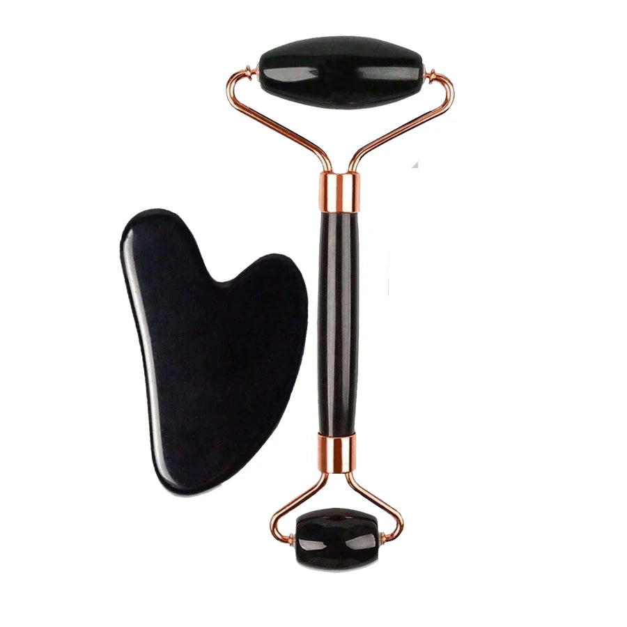 Ice Face Roller & Gua Sha Set – Reusable Silicone Facial Massager for Puffiness & Skincare