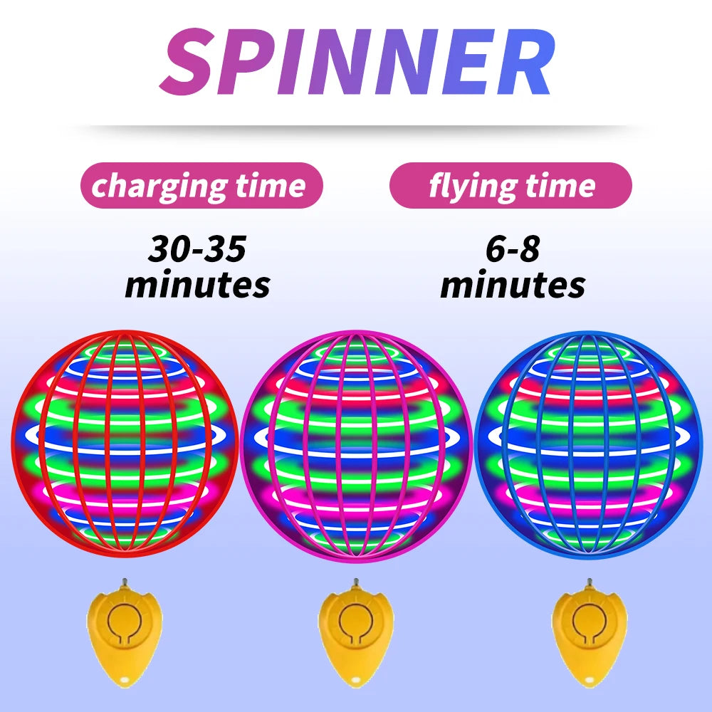 Flying LED Spinner Ball – Hand-Controlled Boomerang Toy
