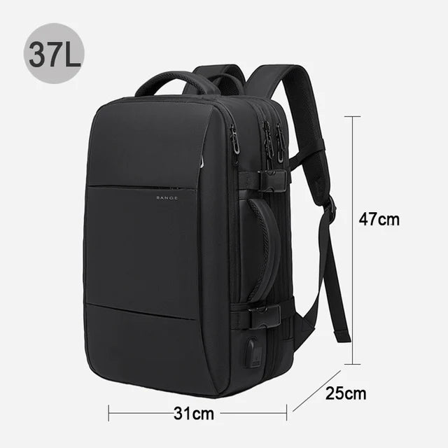 BANGE Expandable Business Travel Backpack – Waterproof 17.3" Laptop Backpack with USB Port
