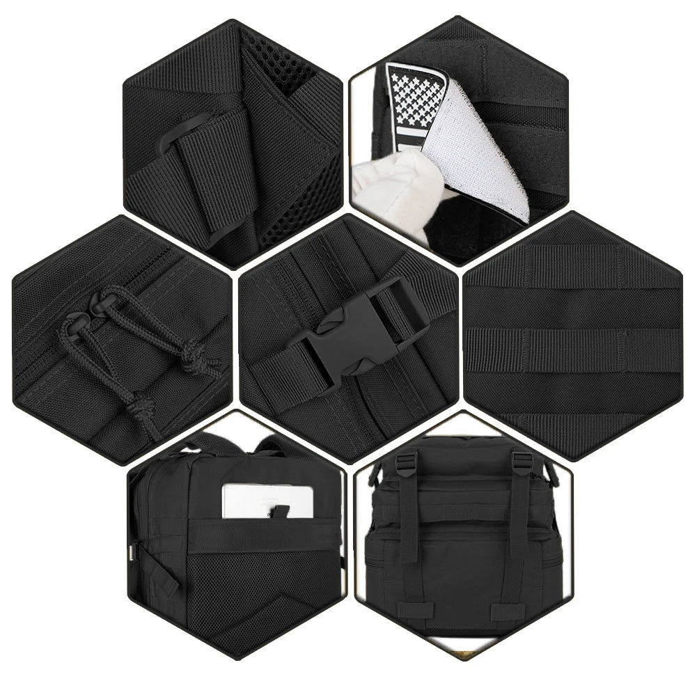 45L Tactical Backpack | Military-Style Molle Hiking, Camping & Travel Backpack