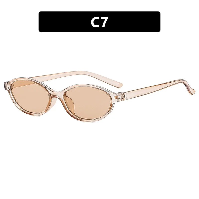 Retro Oval Cat Eye Sunglasses – UV400 Fashion Sunglasses for Women