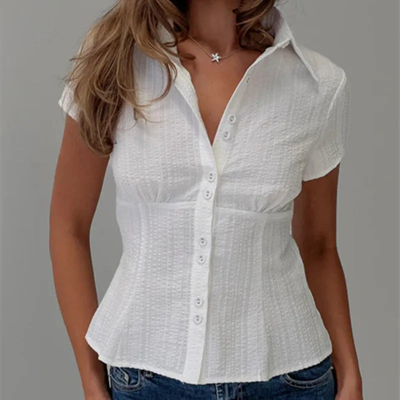 Women’s Y2K Plaid Button-Down Shirt