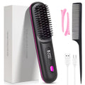 Cordless USB Rechargeable Hair Straightening Brush