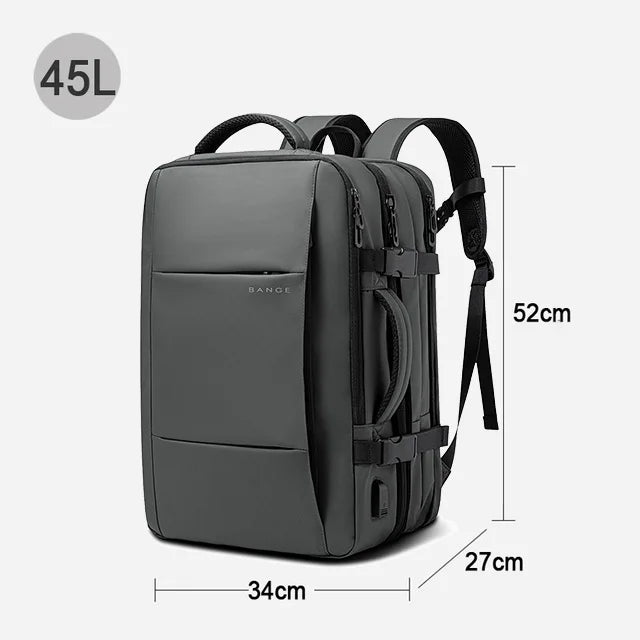 BANGE Expandable Business Travel Backpack – Waterproof 17.3" Laptop Backpack with USB Port