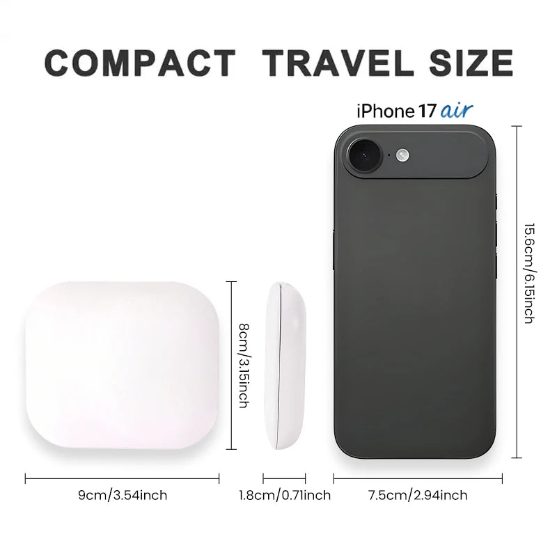 Product Title LED Compact Makeup Mirror with Lights – 1X/2X Magnifying Portable Travel Mirror