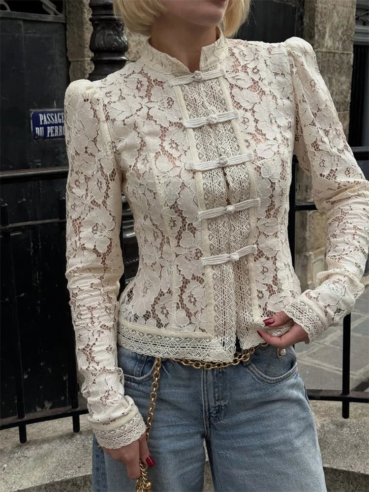 Women’s Lace Hollow Out Summer Shrug Blouse