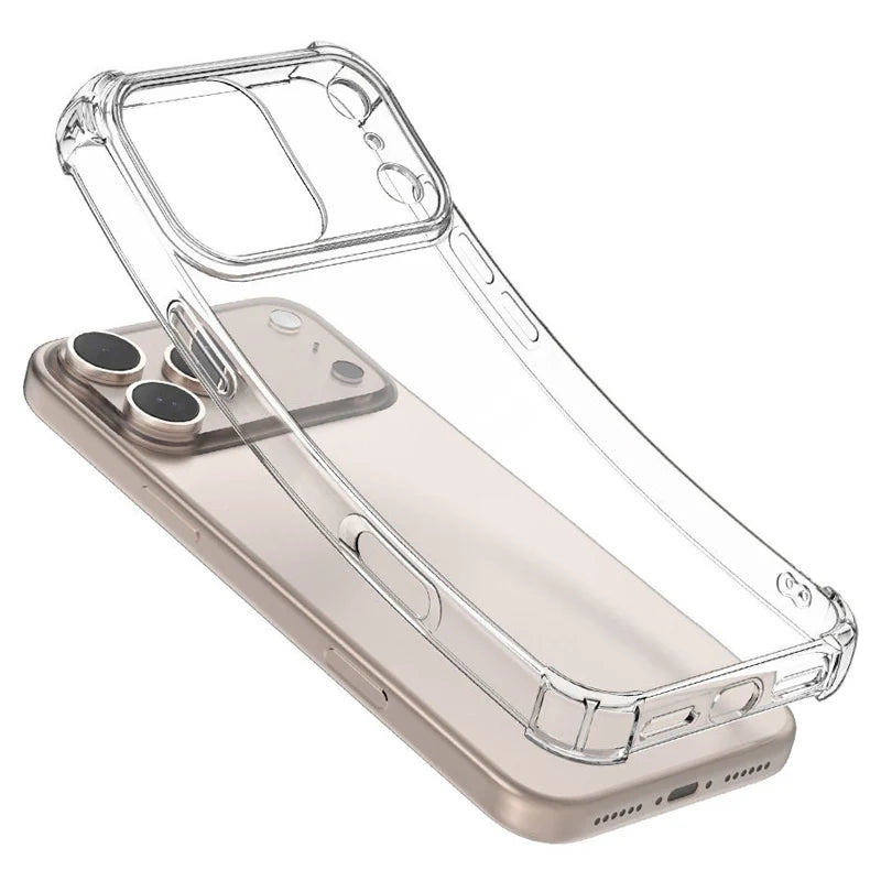 Ultra-Thin Clear Silicone Case for iPhone 11–17 Series – Soft Transparent Minimalist Protective Cover