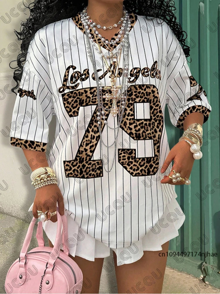 Women’s Los Angeles 79 Oversized Football Jersey T-Shirt