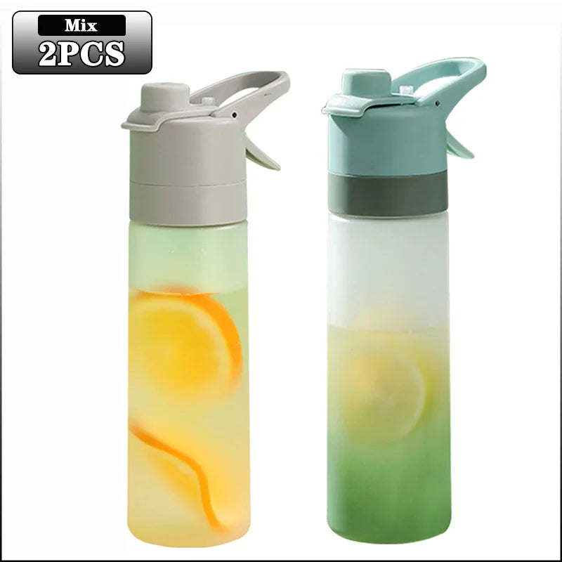 2-in-1 Spray Mist Water Bottle – 650ml Hydration Bottle