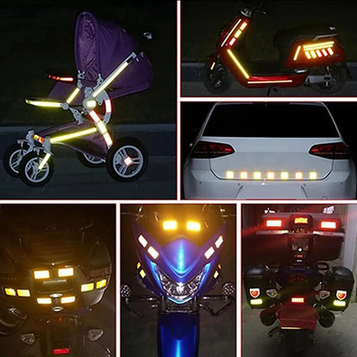 10PCS Car Bumper Reflective Safety Strips