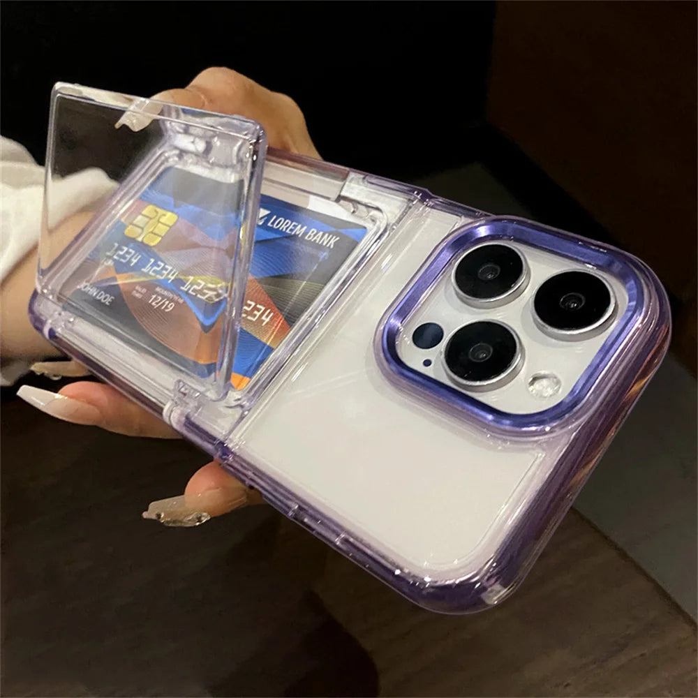 Clear Card Holder Phone Case – Shockproof Wallet Case for iPhone