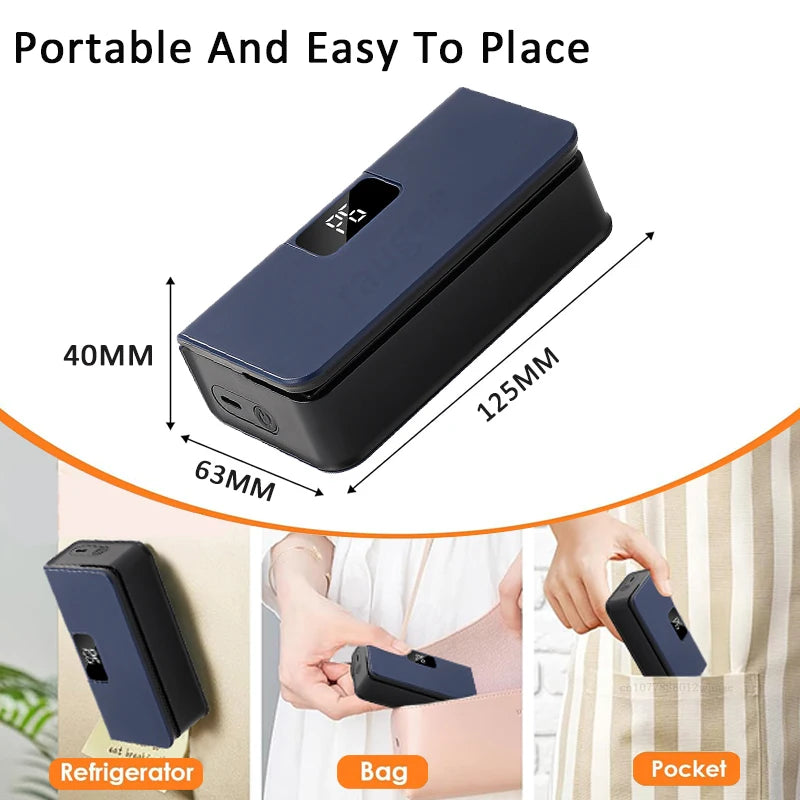 2-in-1 Mini Bag Sealer & Cutter – USB Rechargeable Food Bag Heat Sealer