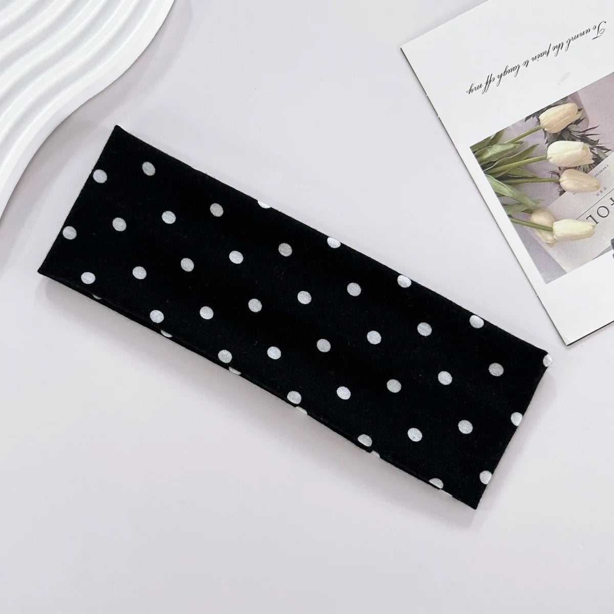 Y2K Retro Polka Dot Stretch Headband