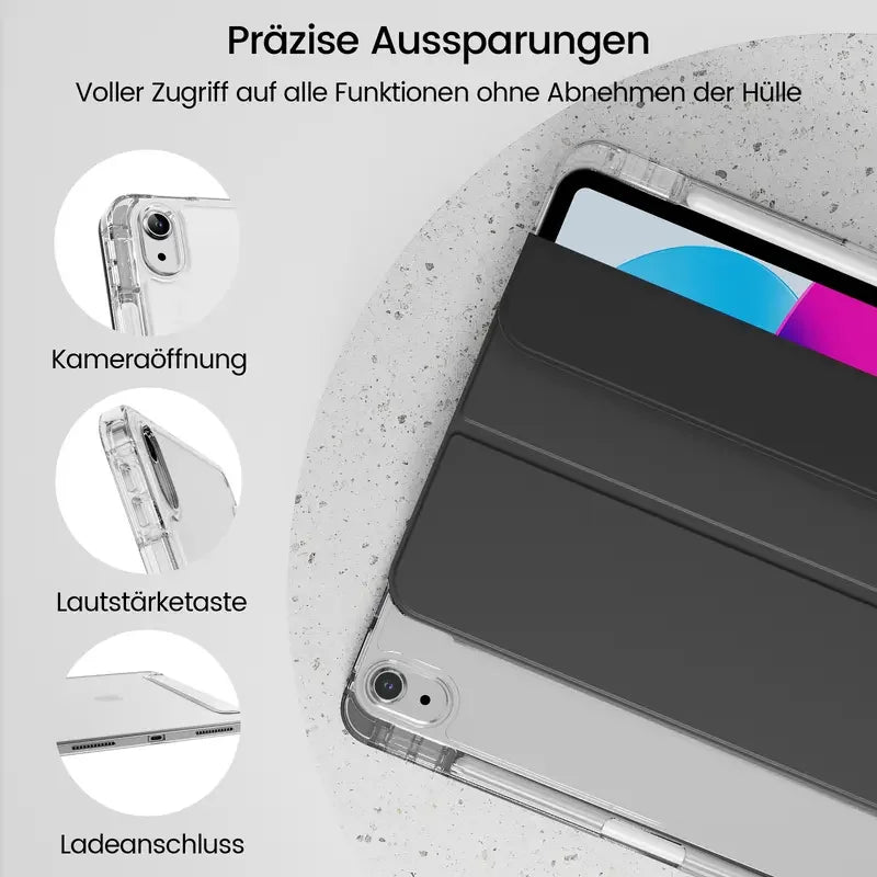 Minimalist Flip Tablet Case – Protective TPU Cover for iPad & Samsung Galaxy Tab