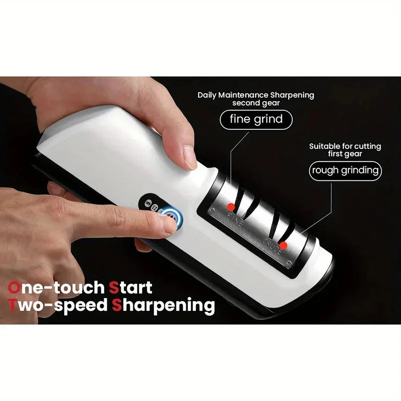 AURELLE Electric Knife Sharpener – 4-Stage Rechargeable Professional Sharpening Tool