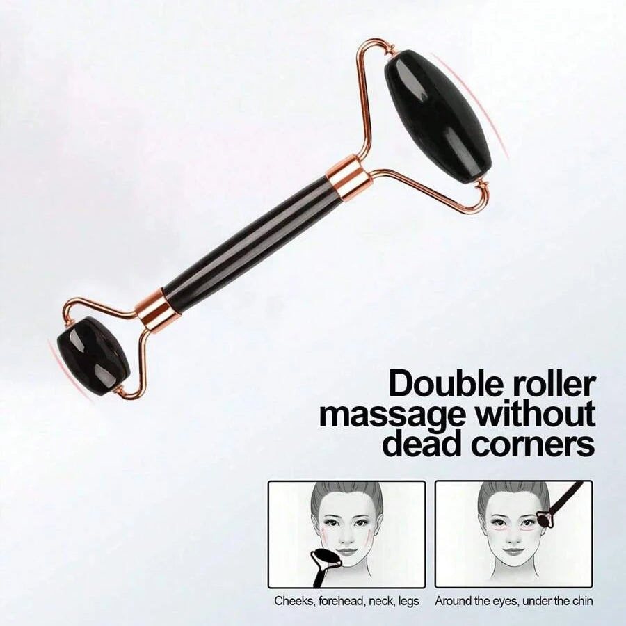 Ice Face Roller & Gua Sha Set – Reusable Silicone Facial Massager for Puffiness & Skincare