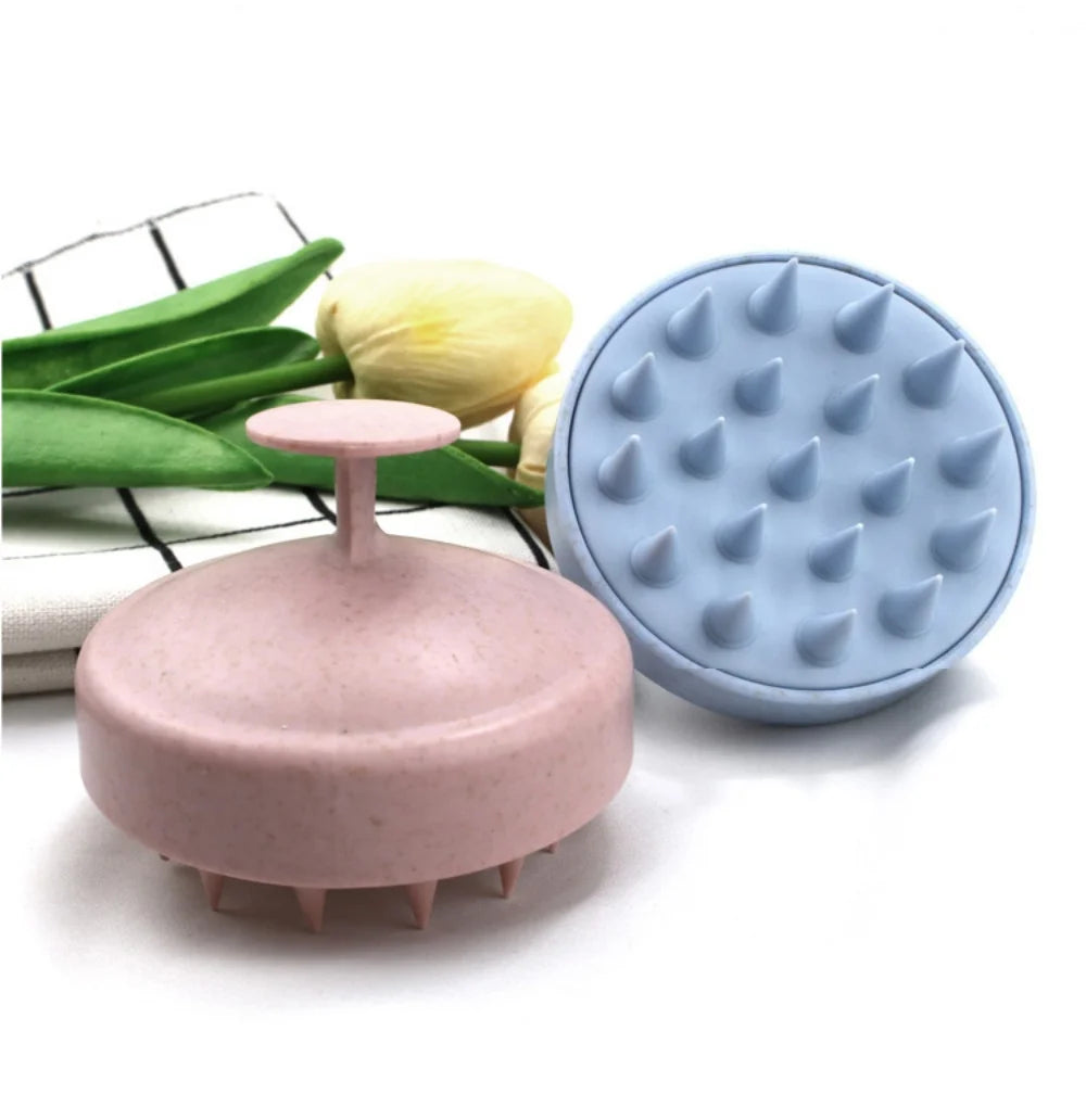 Silicone Shampoo Scalp Massage Brush – Hair & Body Exfoliating Scrubber