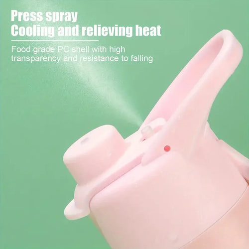 2-in-1 Spray Mist Water Bottle – 650ml Hydration Bottle