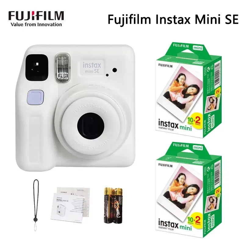 Optional Photo Paper Fujifilm Instax Mini SE Instant Film Camera Auto-focusing Wrist Strap Birthday Christmas Gift Box