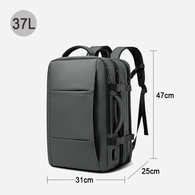 BANGE Expandable Business Travel Backpack – Waterproof 17.3" Laptop Backpack with USB Port