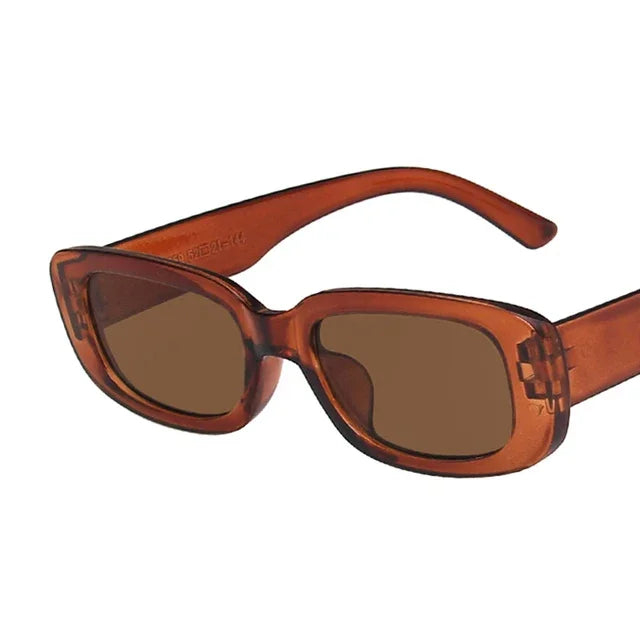 Retro Rectangle UV400 Sunglasses – Vintage Fashion Eyewear for Women & Men