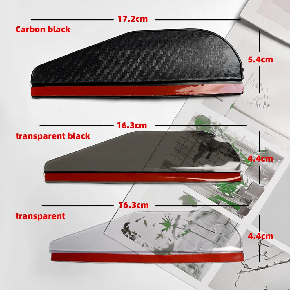 2-Pack Car Rearview Mirror Rain Visors – Clear Vision Mirror Protectors