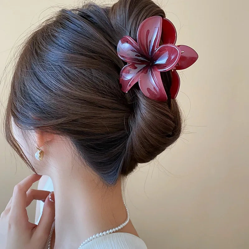 AURELLE Bohemia Flower Hair Claw Clip – Large Women's Fashion Hair Accessory