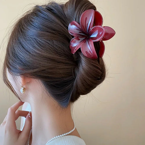 AURELLE Bohemia Flower Hair Claw Clip – Large Women's Fashion Hair Accessory