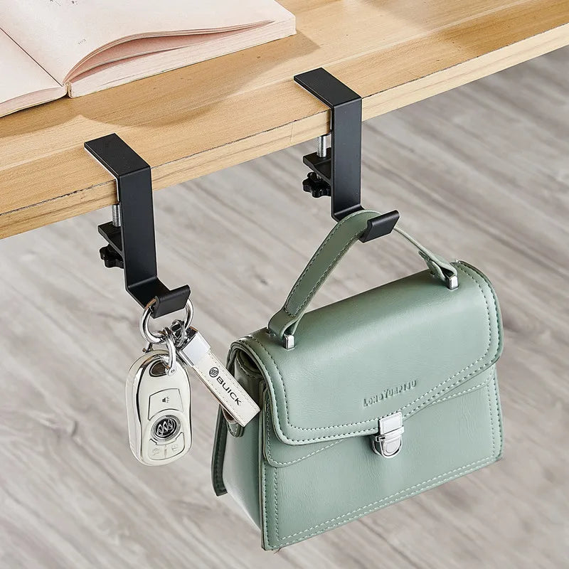 Adjustable Desk Edge Hook – Headset, Backpack & Bag Hanger for Desks (1 or 2 Pack)