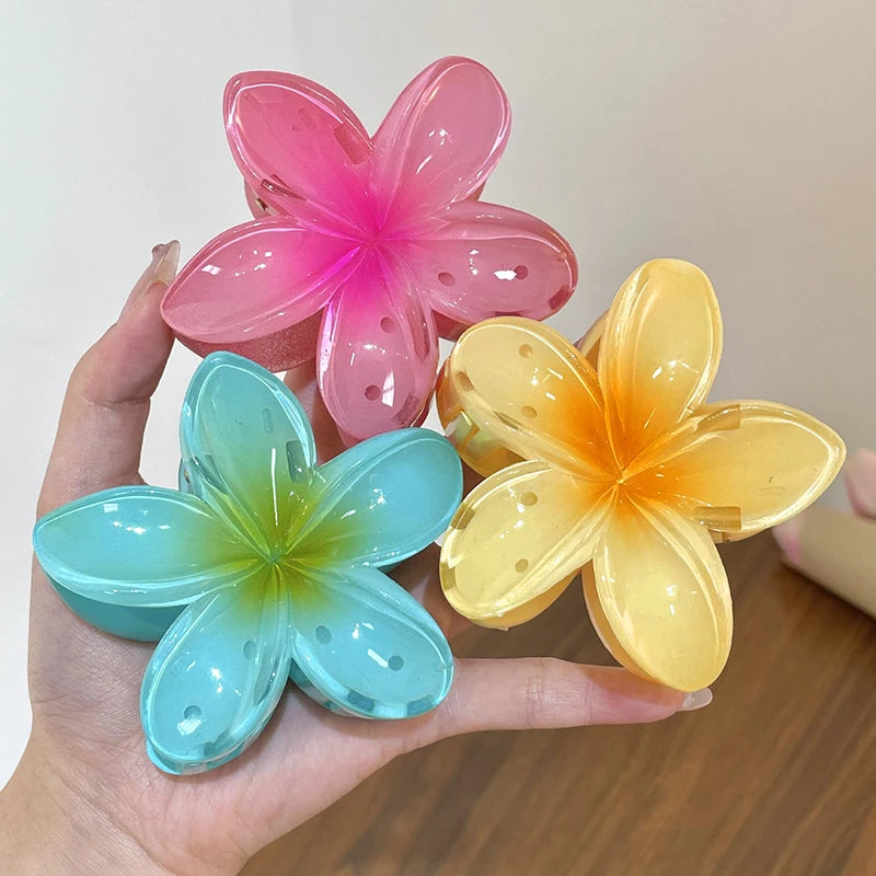 AURELLE Bohemia Flower Hair Claw Clip – Large Women's Fashion Hair Accessory
