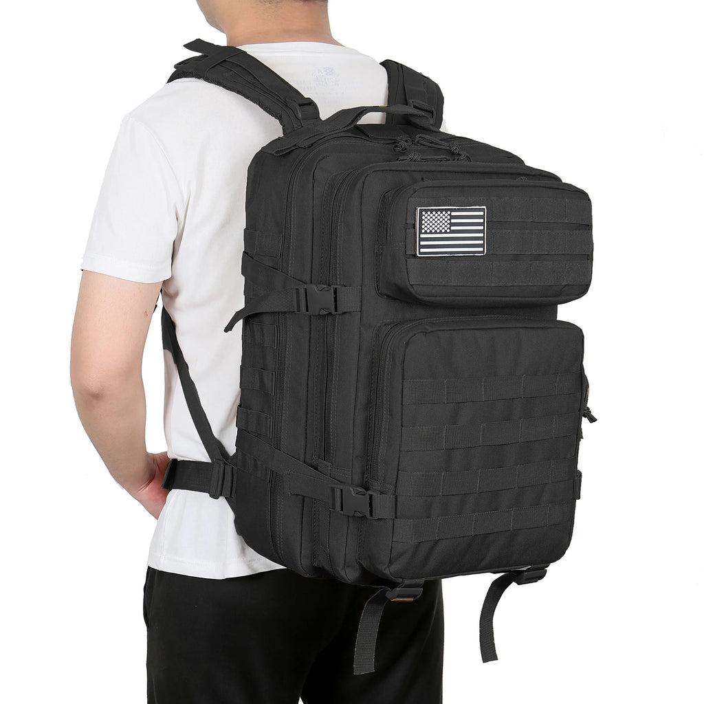45L Tactical Backpack | Military-Style Molle Hiking, Camping & Travel Backpack