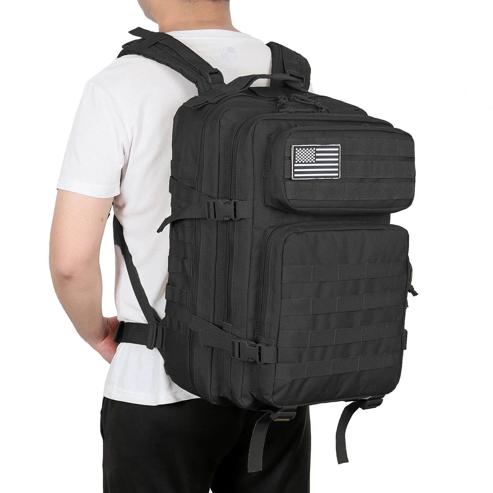 45L Tactical Backpack | Military-Style Molle Hiking, Camping & Travel Backpack