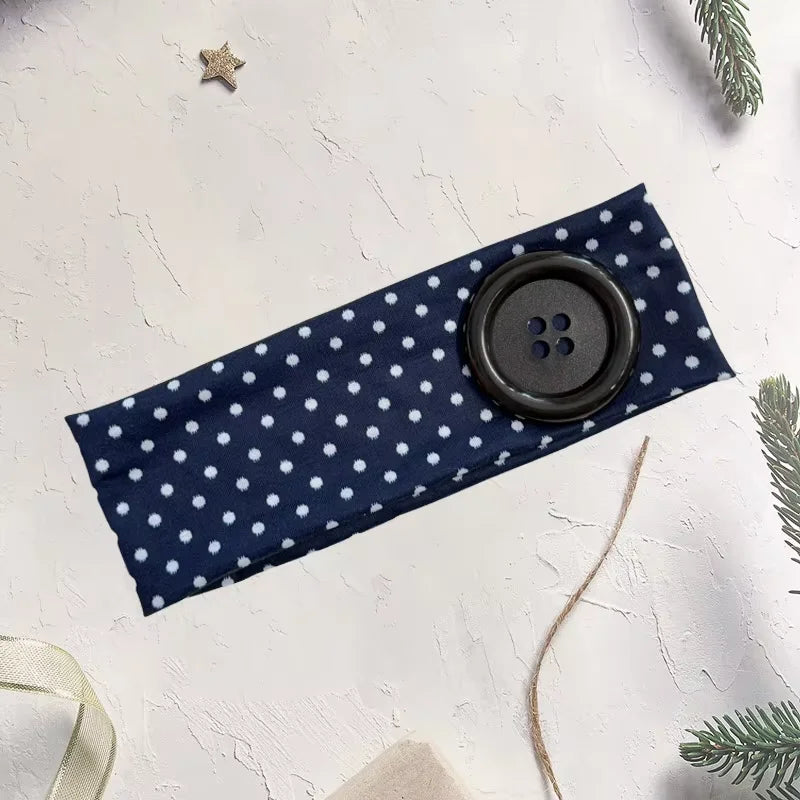 Y2K Retro Polka Dot Stretch Headband