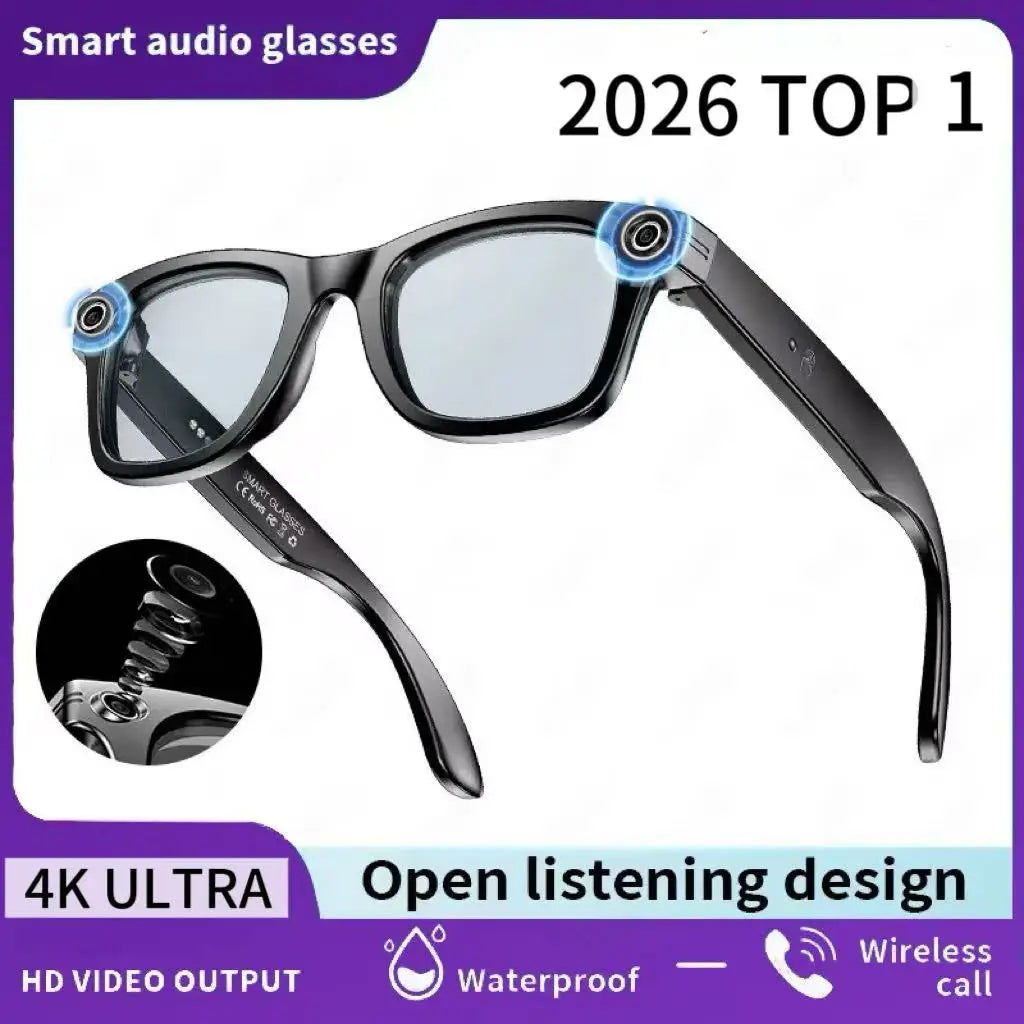 AI Smart Bluetooth Glasses with HD Camera &amp; Voice Assistant