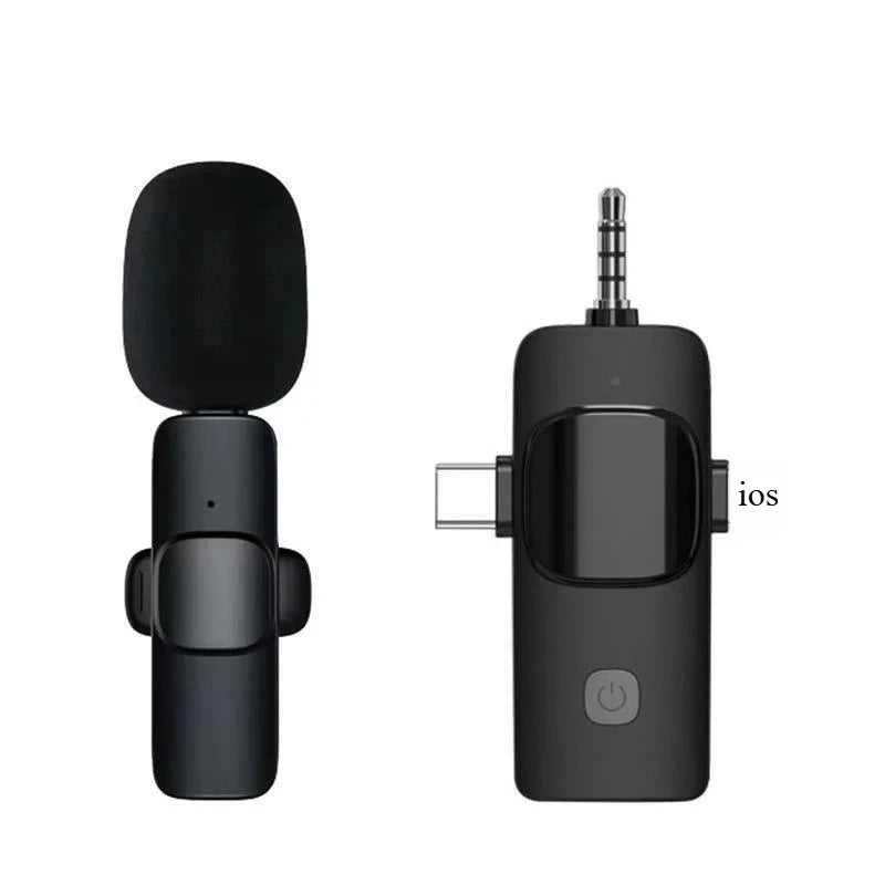 Mini Wireless Lavalier Microphone USB C Noise Cancellation Lapel Mic for iPhone 17/16/15 Video Recording Vlog