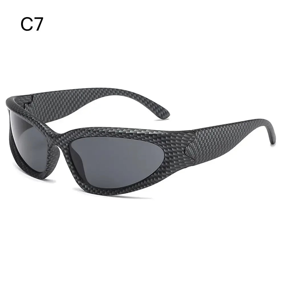 Y2K Rimless Wraparound Sunglasses – UV400 Shield Eyewear for Women & Men